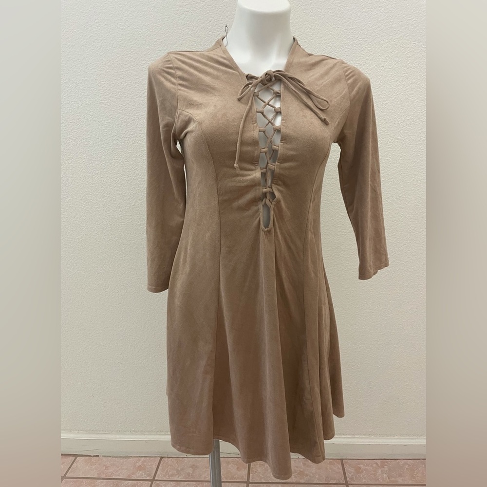 Y2k suede dress
